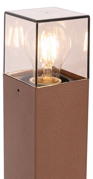 Venkovní lampa 50 cm rezavě hnědá se zemním hrotem a kabelovou objímkou - Denmark
