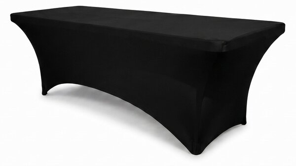 IvoQ streový ubrus na stl erný - 183 x 76 x 76 cm - Pro skládací stl, bufetový stl a party stl - Obdélníkový - Nemakavý