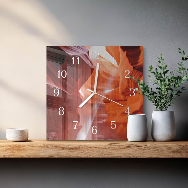 Skleněné hodiny Jeskyně zskb-30x30-00082218