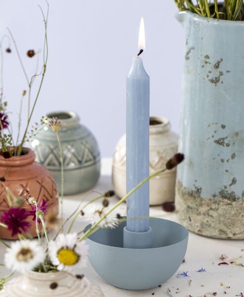 Vysoká svíčka Rustic Light Blue 18 cm
