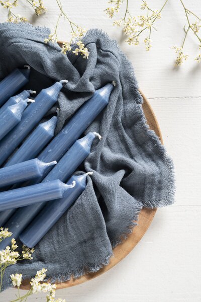 Svíčka Rustic Dusty Blue 29 cm