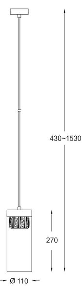 Zuma Line Závěsné svítidlo GEM ø 11 cm