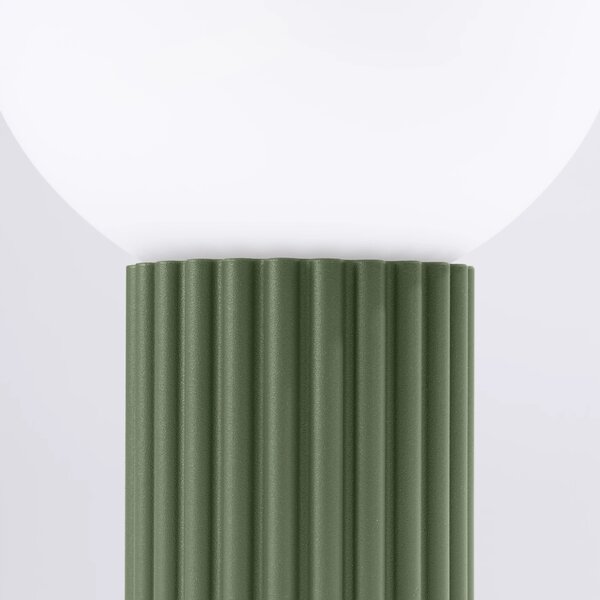 Stolní lampa Halo, 1x bílé skleněné stínítko, og