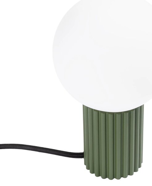 Stolní lampa Halo, 1x bílé skleněné stínítko, og