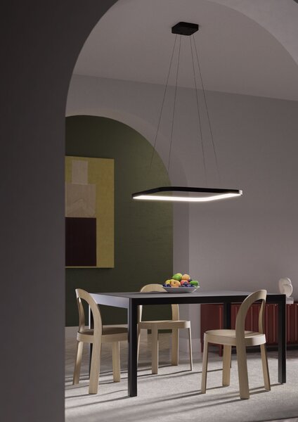 Redo Závěsné LED svítidlo ORION š: 750mm, 58W Barva: Černá, Stmívání, řízení: TRIAC