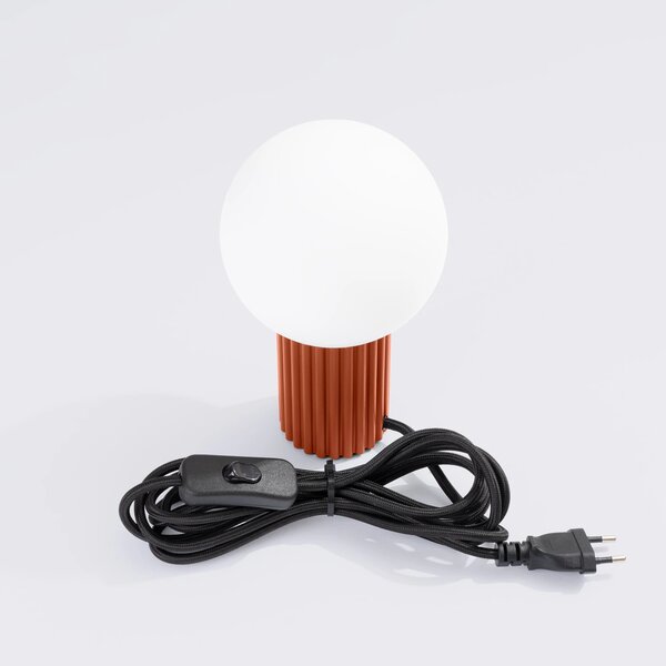Stolní lampa Halo, 1x bílé skleněné stínítko, ro