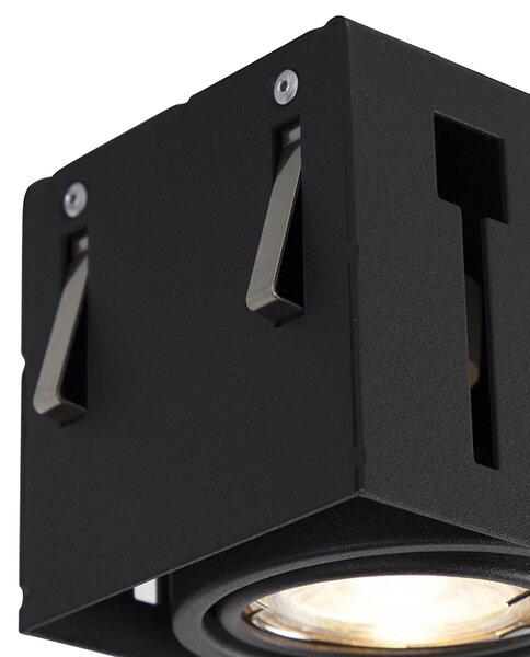 Moderní chytré zapuštěné bodové svítidlo černé bez okrajů vč. 3 GU10 Wifi - Oneon 3