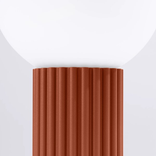 Stolní lampa Halo, 1x bílé skleněné stínítko, ro