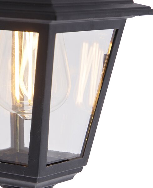 Klasická venkovní nástěnná lampa černá IP44 - Capital
