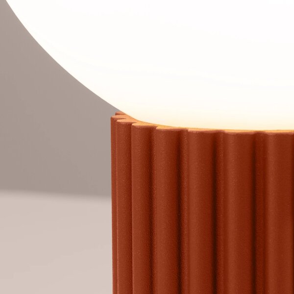 Stolní lampa Halo, 1x bílé skleněné stínítko, ro