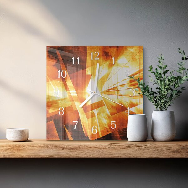 Skleněné hodiny Abstrakce zskb-30x30-00079422