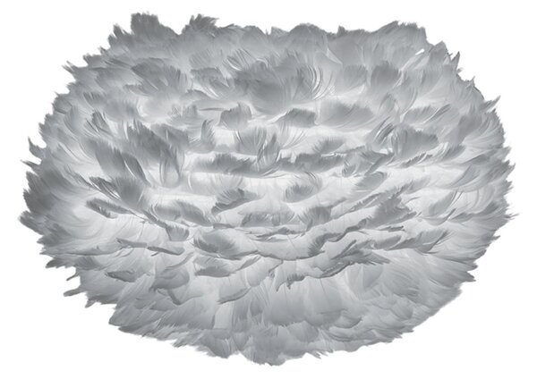 Umage Světle šedé závěsné světlo Eos Medium z pravých husích per Ø 45 cm