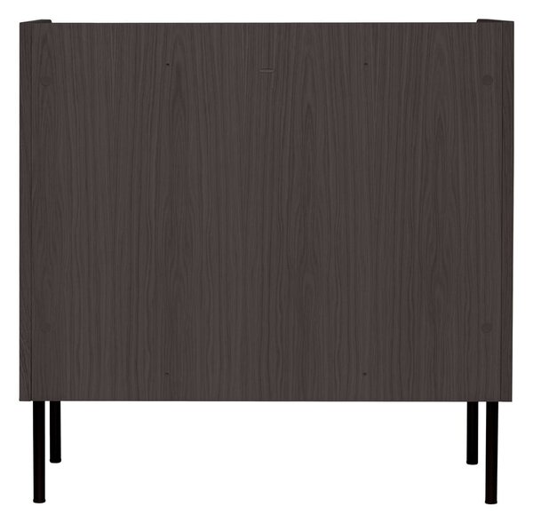 Černá vysoká komoda v dekoru dubu 80x82 cm Wrap – Bonami Selection