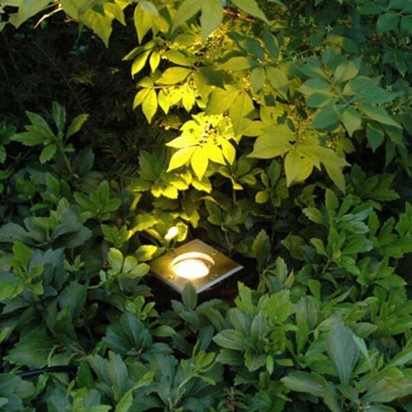 Zapojený bodový reflektor ocelový 10,5 cm IP65 - Basic Square