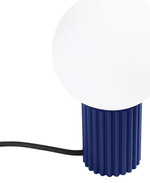 Stolní lampa Halo, 1x bílé skleněné stínítko, bl