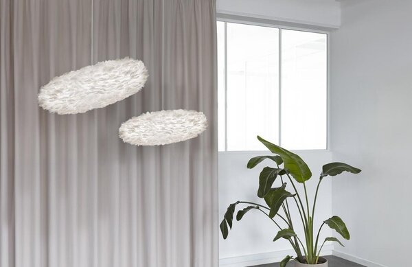 Umage Bílé závěsné světlo Eos Esther Medium z pravých husích per 60 cm