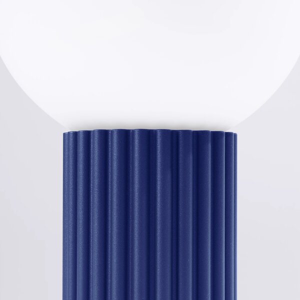 Stolní lampa Halo, 1x bílé skleněné stínítko, bl