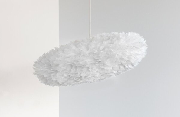 Umage Bílé závěsné světlo Eos Esther Large z pravých husích per 75 cm