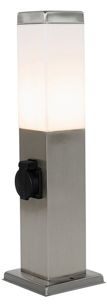 Moderní venkovní lampa 45 cm ocel s objímkou IP44 - Malios