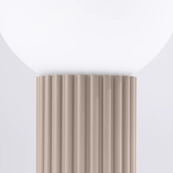 Stolní lampa Halo, 1x bílé skleněné stínítko, tp
