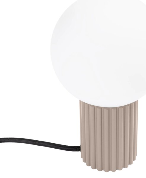 Stolní lampa Halo, 1x bílé skleněné stínítko, tp