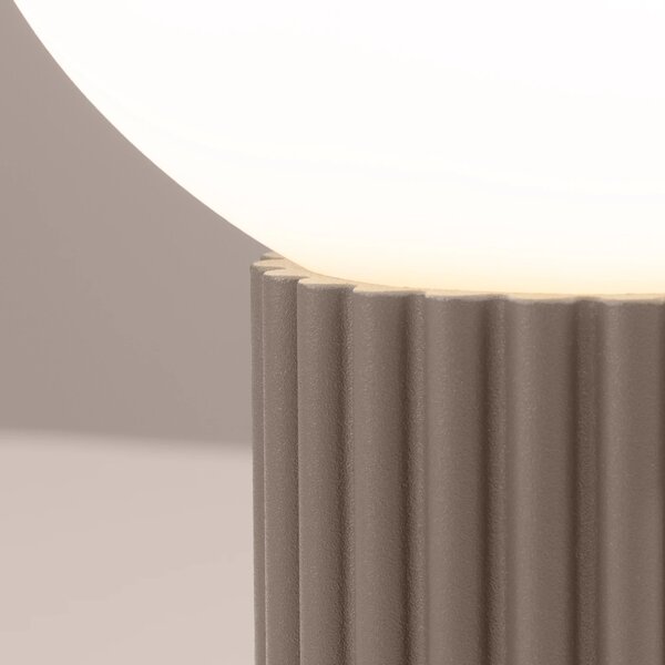 Stolní lampa Halo, 1x bílé skleněné stínítko, tp