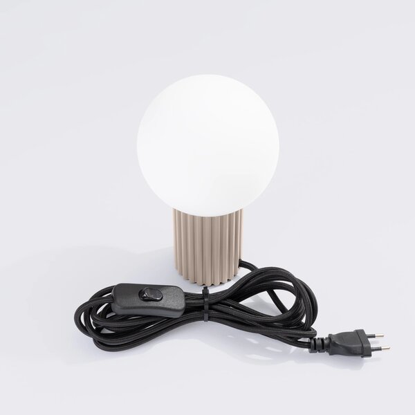 Stolní lampa Halo, 1x bílé skleněné stínítko, tp