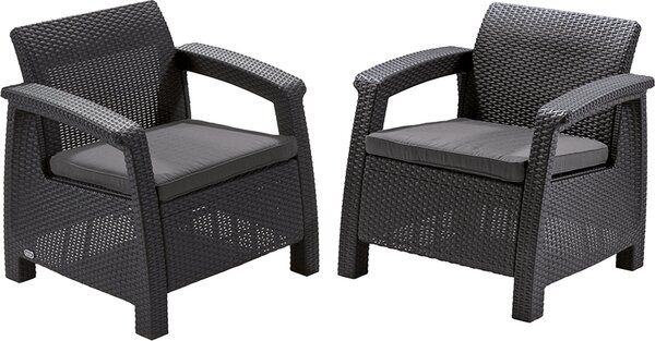 KETER Corfu Duo Souprava Zahradního Nábytku Antracit 17/424