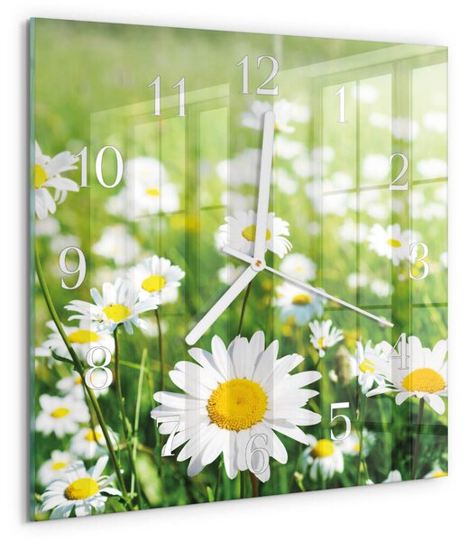 Skleněné hodiny Sedmikrásky zskb-30x30-00081950