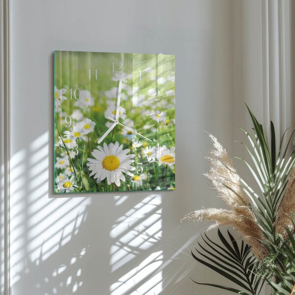 Skleněné hodiny Sedmikrásky zskb-30x30-00081950