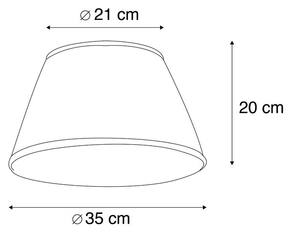 Plisovaný stínidlo bílé 35/20 cm