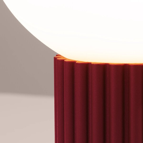 Stolní lampa Halo, 1x bílé skleněné stínítko, bo