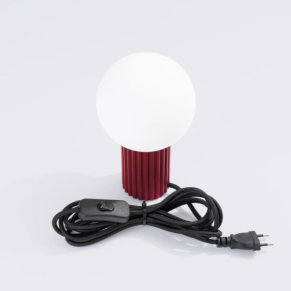 Stolní lampa Halo, 1x bílé skleněné stínítko, bo