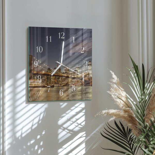 Skleněné hodiny Noční světlo zskb-30x30-00085389