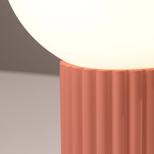 Stolní lampa Halo, 1x bílé skleněné stínítko, p