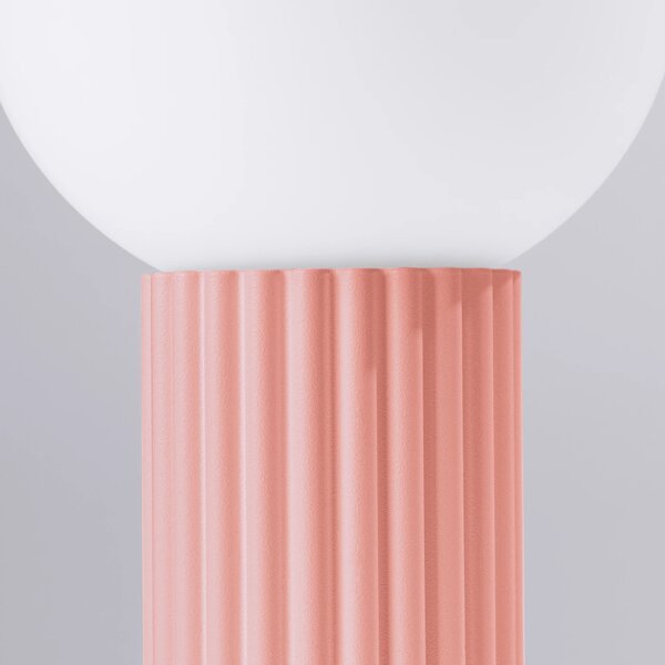 Stolní lampa Halo, 1x bílé skleněné stínítko, p