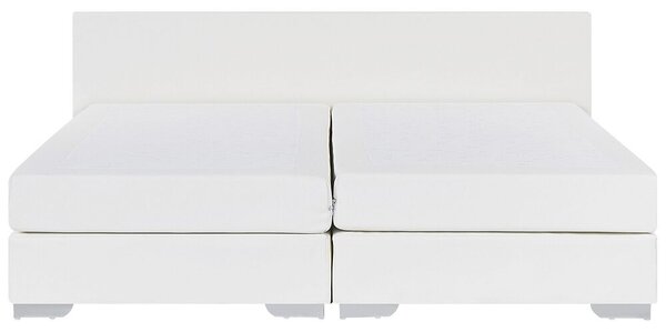 HezkýNábytek.cz Manželská postel Boxspring 180 cm PREMIER (s matracemi) (bílá). 1007429