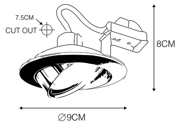 Chytré zapuštěné bodové svítidlo měděné naklápěcí vč. Wifi GU10 - Cisco