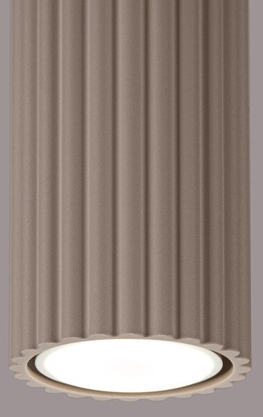 Stropní svítidlo Karbon, 1x tmavěbéžové hliníkové stínítko, (40 cm)