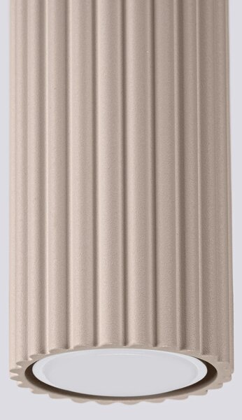 Stropní svítidlo Karbon, 1x tmavěbéžové hliníkové stínítko, (40 cm)