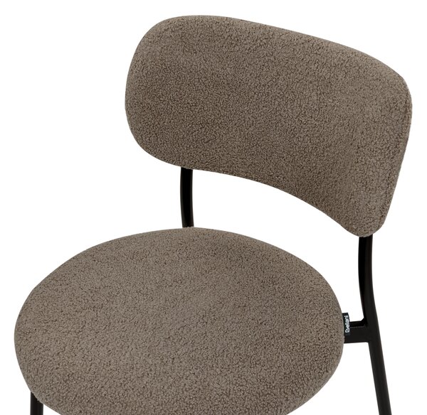 Sada 2 jídelních židlí CASEY Buklé Taupe