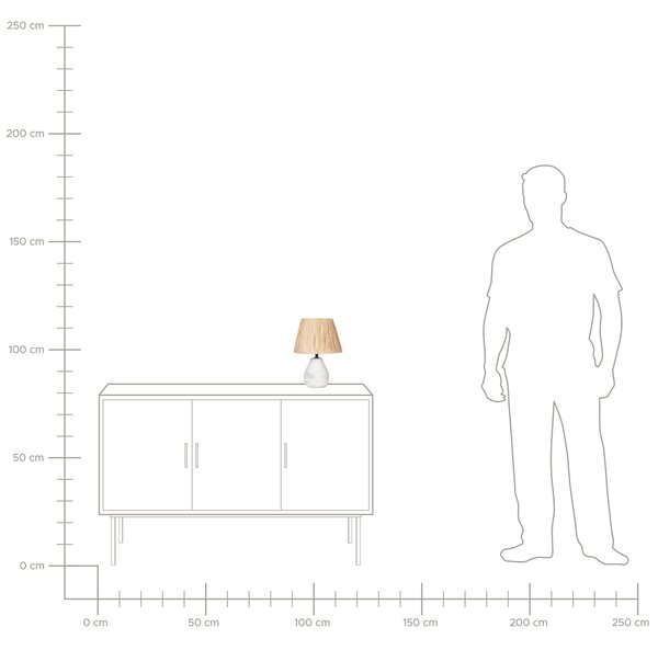 Sada 2 stolních lamp ARWADITO Keramika Krémově bílá