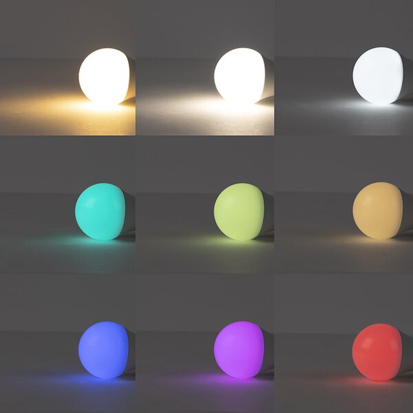 Chytrá oblouková lampa ocelový stínidlo šedá vč. WiFi A60 - Arc Basic