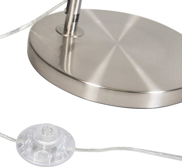 Chytrá oblouková lampa ocelový stínidlo šedá vč. WiFi A60 - Arc Basic