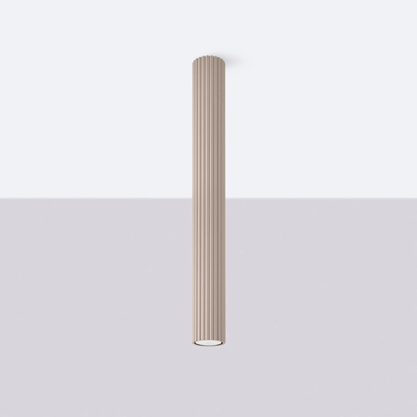 Stropní svítidlo Karbon, 1x tmavěbéžové hliníkové stínítko, (60 cm)