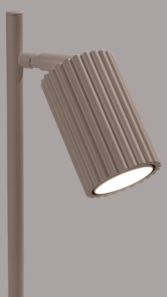 Stolní lampa Karbon, 1x tmavěbéžové hliníkové stínítko