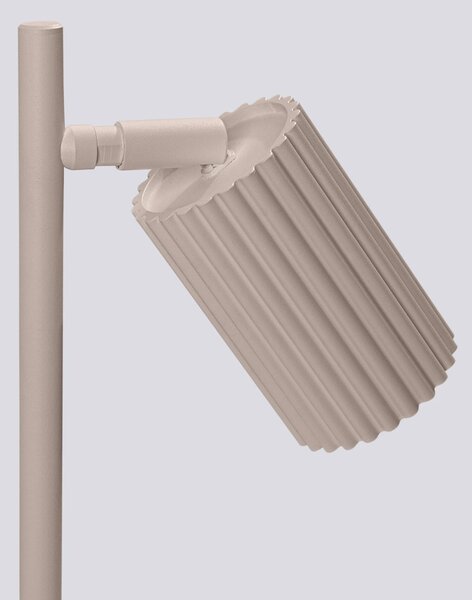 Stolní lampa Karbon, 1x tmavěbéžové hliníkové stínítko