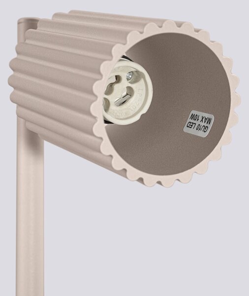 Stolní lampa Karbon, 1x tmavěbéžové hliníkové stínítko