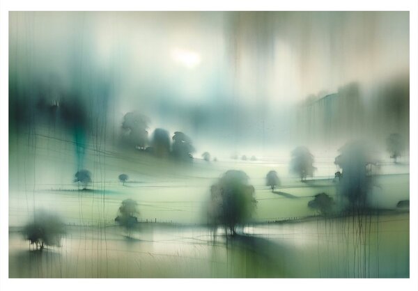Obraz mlhavé pláně