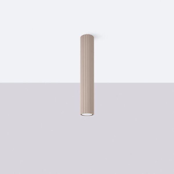 Stropní svítidlo Karbon, 1x tmavěbéžové hliníkové stínítko, (40 cm)